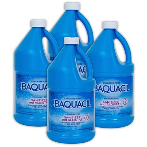 Baquacil Sanitizer And Algistat Chlorine Free Sanitizer 4 12 Gal