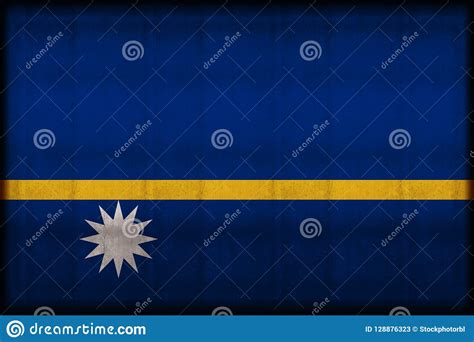 Ejemplo Oxidado De La Bandera De Nauru Stock de ilustración