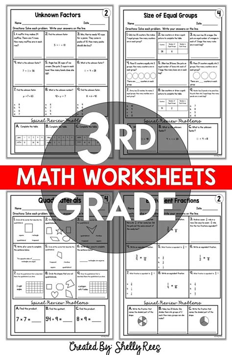 3rd Grade Math Worksheets Free And Printable Appletastic Learning