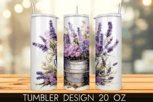 Lavender Tumbler Wrap Sublimation Graphic By Mragjaza Creative Fabrica