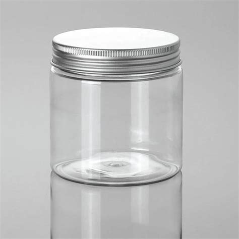 Cosmetic Pet Jar With Aluminium Screw Cap Lid 200gm Suppdock