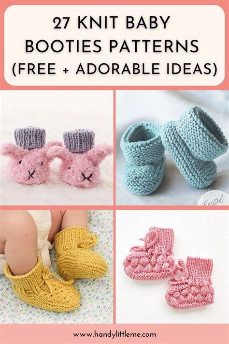 27 Knit Baby Booties Patterns (Free + Adorable Ideas) - Handy Little Me