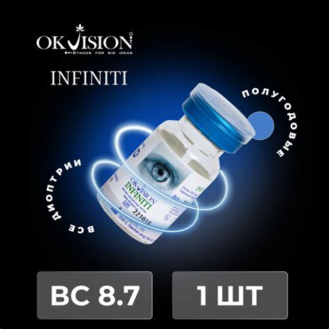 Контактные линзы OKVision Infiniti 8,7, -0.50 - купить с доставкой по ...