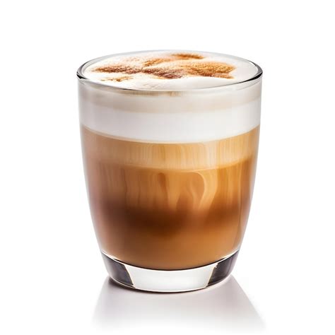 Premium Ai Image Cortado Latte Isolated On White Background