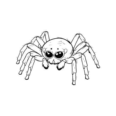 Vector de silhueta de aranha preta grande aranha assustadora isolada