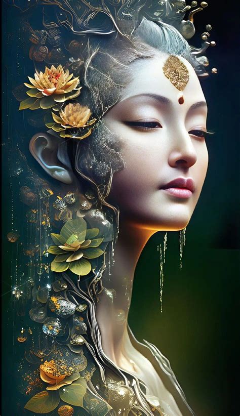 Buddha Art Painting Buddha Wall Art Fantasy Art Women Beautiful