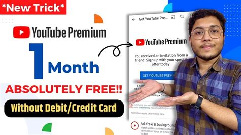 Get 1 Month Youtube Premium Absolutely Free Without Any Credit Card