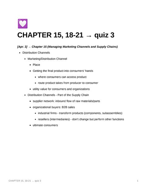 Chapter 15 18 21 Quiz 3 Chapter 15 18 21 → Quiz 3 Apr 3 → Chapter 15 Managing Marketing