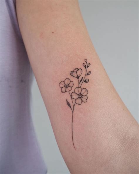 Dainty Forget Me Not Tattoo