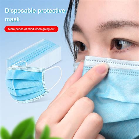 Cheap 50pcs Disposable Mouth Mask 3 Layer Earloop Face Masks For Safety