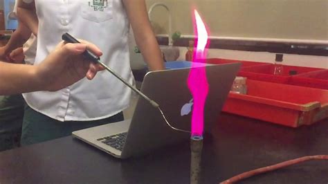 Lithium Chloride Flame Test Youtube