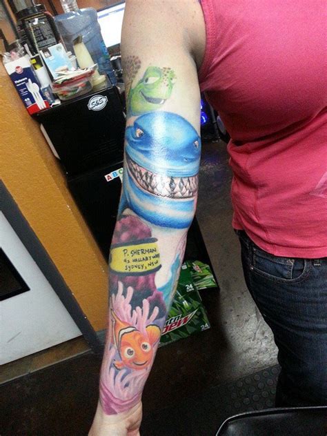 Finding Nemo Sleeve By Scooter Awesome Tattoos Love Tattoos I Tattoo Forearm Sleeve Finding