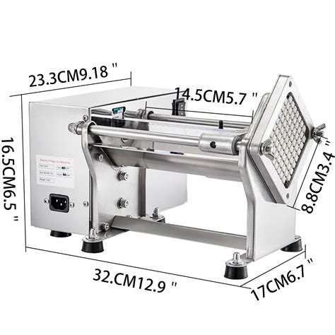 Vevor Electric French Fry Cutter With 6mm 9mm 13mm And 8 Wedge Blade