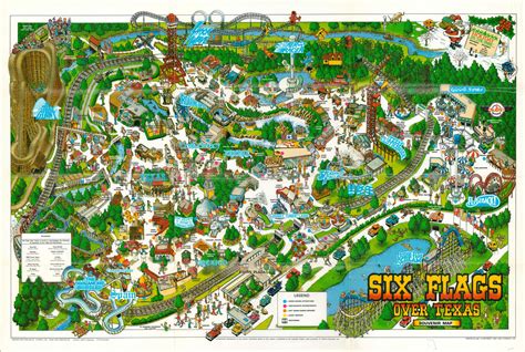 Six Flags Texas Map Dusty Shirlene