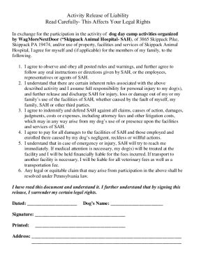 Fillable Online Liability Waiver And Release Medical Consent Form Fax