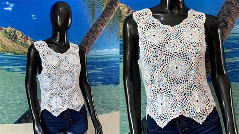 Blusa De Hex Gonos Tejida A Crochet Talla Grande Youtube