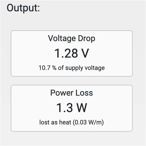 Electrical Cable Voltage Drop Calculator