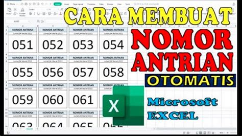 Cara Membuat Nomer Antrian Otomatis YouTube