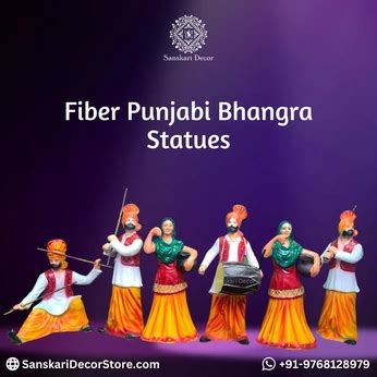 Fiber Punjabi Culture Statue, Punjabi Weddings, Fiber Jatt Statues