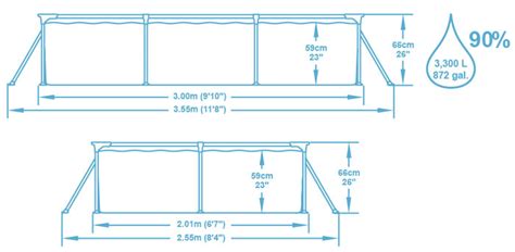 Piscine Bestway Deluxe Rectangulaire X X Cm