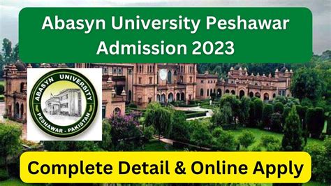 Abasyn University Peshawar Admission 2023 How To Apply In Abasyn