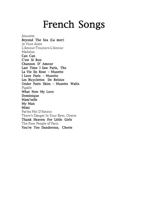 French Songs