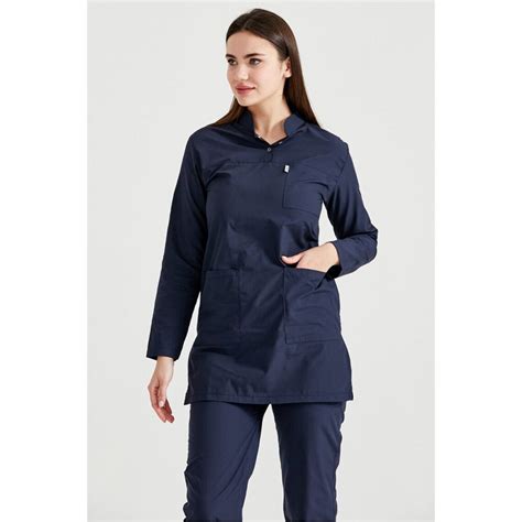 Dark Blue Modest Scrub Set Muslim Nurse Scrub Medical Scrub Womens