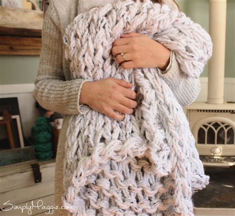 Knit A Chunky Blanket In 1 Hour With Arm Knitting