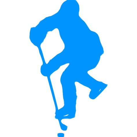 Hockey player silhouette | Free SVG