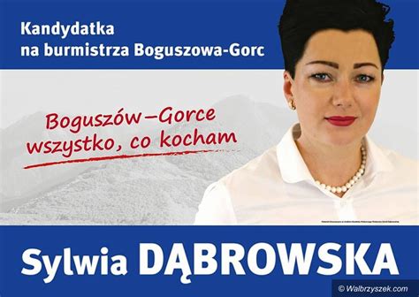 Sylwia Dąbrowska będzie ubiegać się o fotel burmistrza BoguszowaGorc