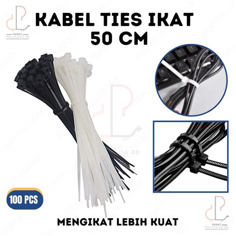 Jual Kabel Ties 50cm Putih 500mm Kabel Tis 50 Cm Isi 100 Pcs 2 5 Mm 2 5