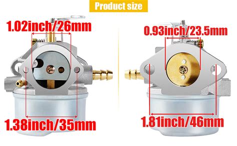 QAZAKY 640052 Vergaser Ersatz für Tecumseh 640349 640054 640058 640058A