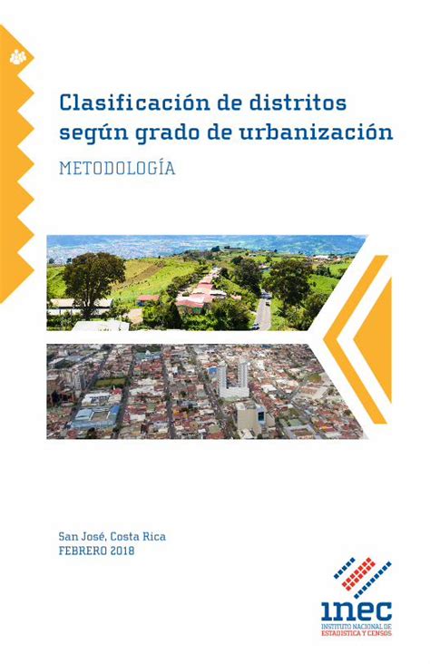 Pdf Clasificaci N De Distritos Seg N Grado De Urbanizaci N La