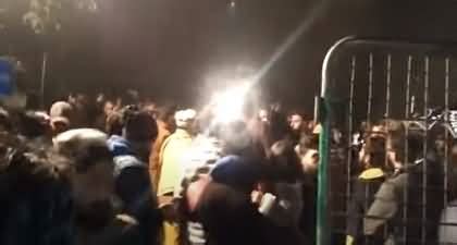 Many Pti Workers Gathered Outside Imran Khan S Residence In Zaman Park