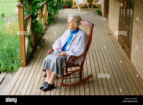 Old Woman Rocking Chair Hi Res Stock Photography And Images Alamy