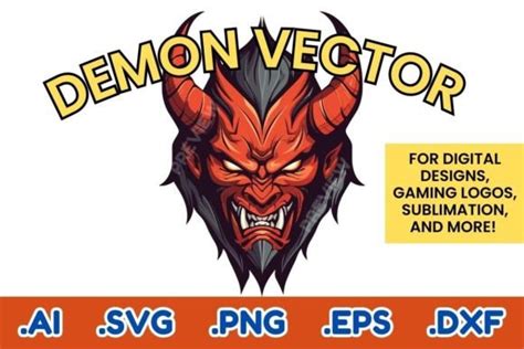 Demon Face Vector Spooky Gamer Oni Graphic By Haylee Creative Fabrica