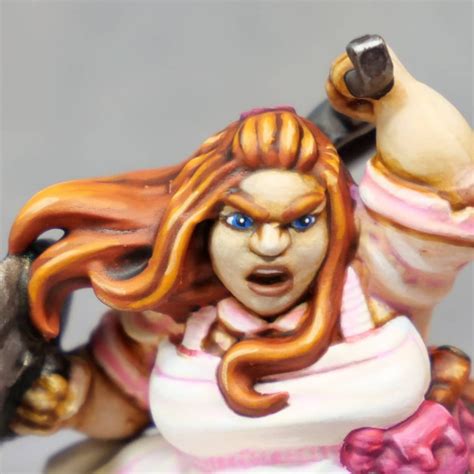 3D Printable Mimma The Melee Housewife PRE SUPPORTED Female Dwarf By