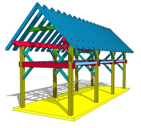 12x36 Small Timber Frame Plan with Loft - Timber Frame HQ