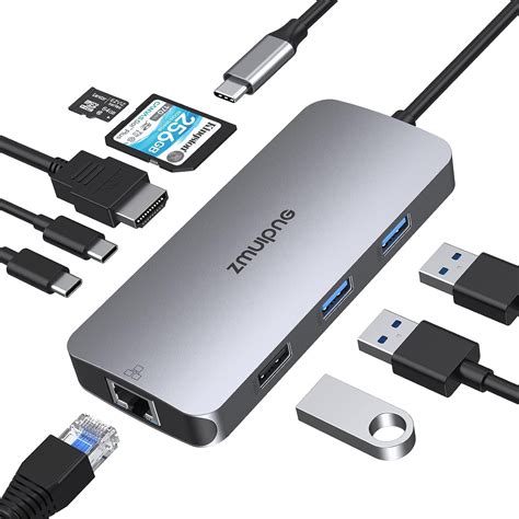 Usb C Hub Multiport Adapter Usb C Dock With Ethernet Hdmi In Usbc