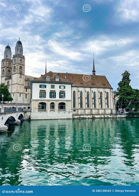 Panoramic View Of Historical City Center Of Zurich Stock Image Image