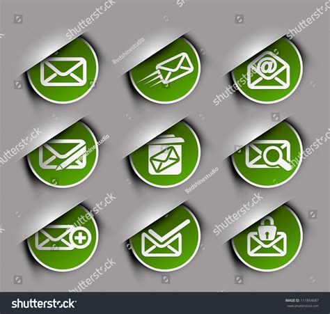 Set Of Email Icons Graphics For Web Icon Collections. Stock Vector ...