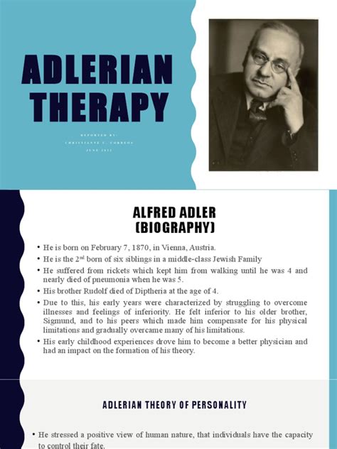 Adlerian Therapy | PDF | Psychotherapy | Counseling Psychology