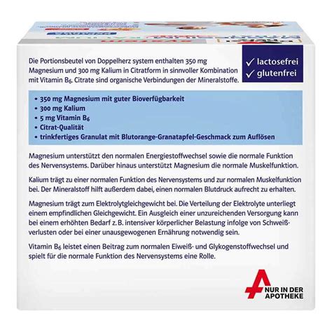 Doppelherz System Magnesium Kalium Citrat Granulat St Online Bei