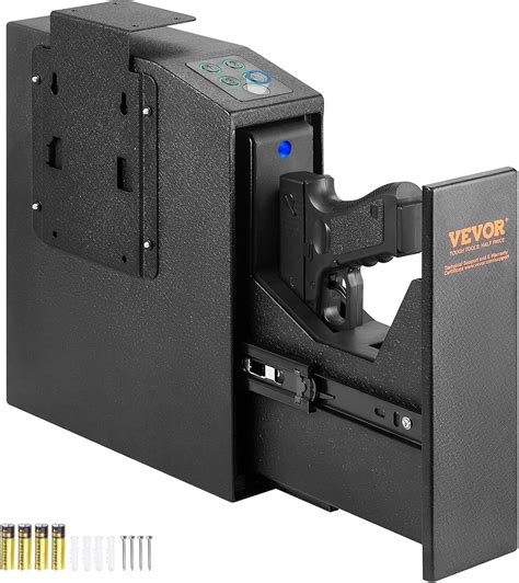 VEVOR Mounted Gun Safe for Pistols, Biometric Gun Safe with Three Quick