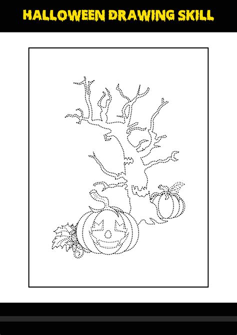 Halloween drawing skill for kids. Halloween drawing skill coloring page ...