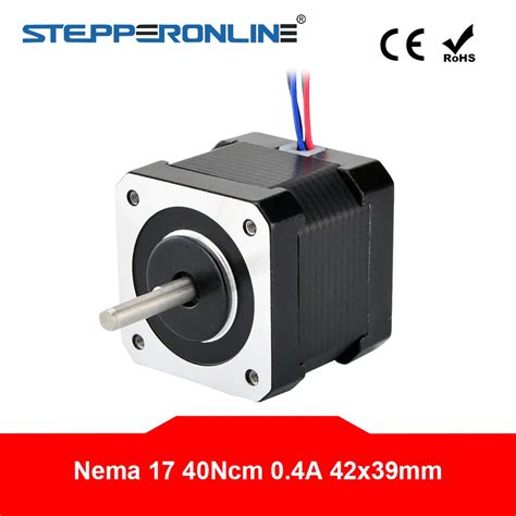 Nema 17 Stepper Motor 40Ncm 56 6oz In 12V 0 4A 42x39mm 4 Lead Nema17