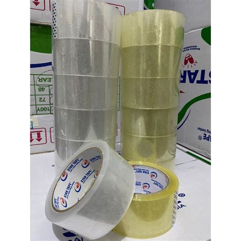 Jual Lakban Bening Yard X Mm Star Tape Per Pcs Shopee