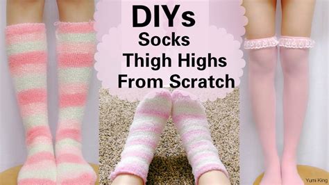 Diys Diy Fuzzy Socks Knee Socks Thigh Highs From Scratch Using 3