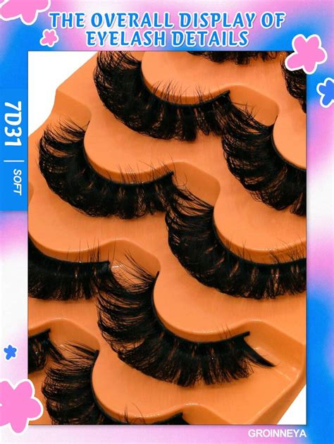 Faux Mink Lashes Fluffy Volume False Eyelashes Pairs Dramatic Wispy