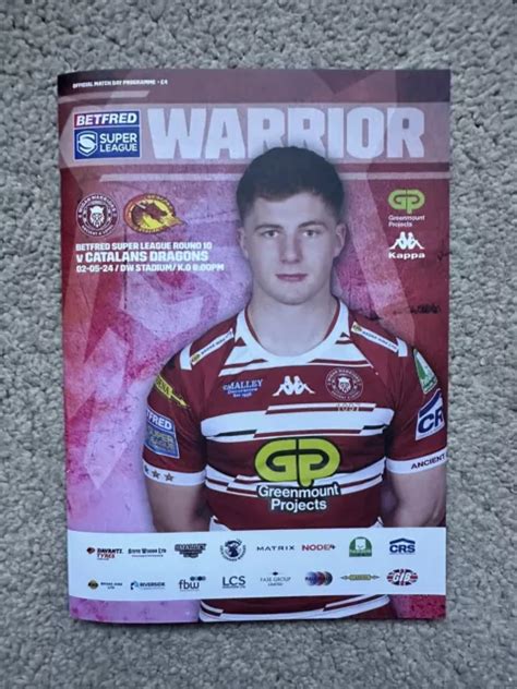 Super League Wigan Warriors V Catalans Dragons Official Programme